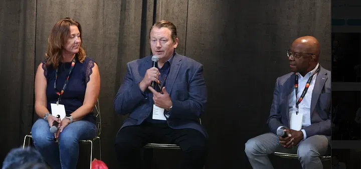 From left to right: Kelly Rowell, CEO of the Council for Entrepreneurial Development; Thom Ruhe, CEO of NC IDEA, and; Carl Webb, Co-Founder of Provident1898.