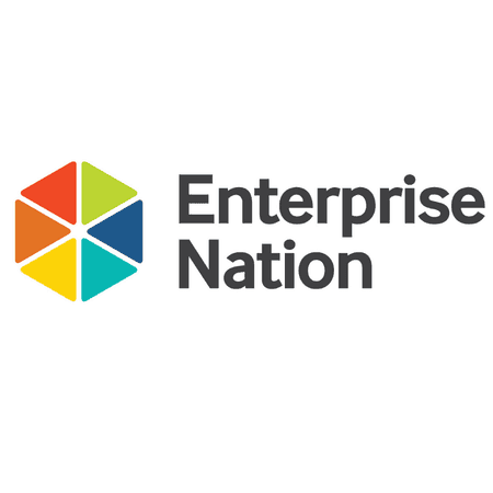 Enterprise Nation logo featuring a colorful hexagonal graphic with six distinct sections.