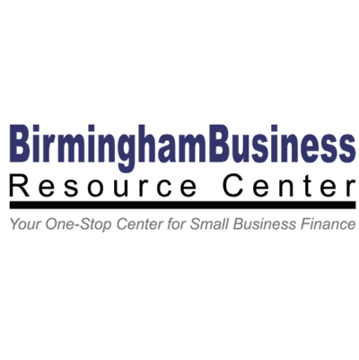 BirminghamBusiness Resource Center logo with tagline: Your One-Stop Center for Small Business Finance.