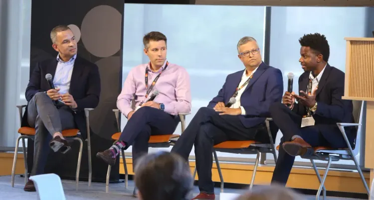 From left to right: Sandy Fernandez, Jordane Baroch, Kamran Qamar and Bernard Worthy