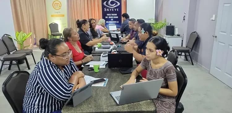 To build awareness of the Maua app and MauaPOS, SkyEye hosted a series of in-person workshops. Photo courtesy of SkyEye Pacific.