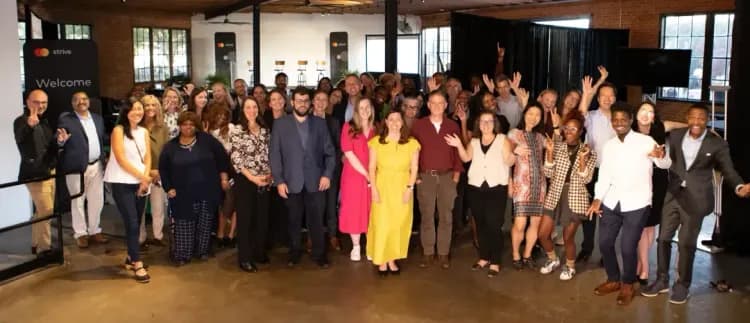 The Mastercard Strive USA team and partners at the first-ever grantee convening where participants discussed how to deepen collaboration on new solutions for strengthening small businesses.