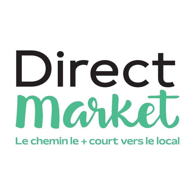 Direct market logo with 'market' in green and the French tagline below.