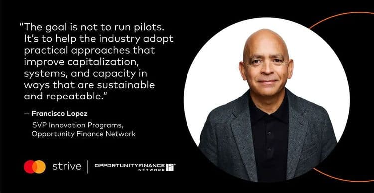 Francisco Lopez, SVP, smiling next to his quote about sustainable industry approaches.