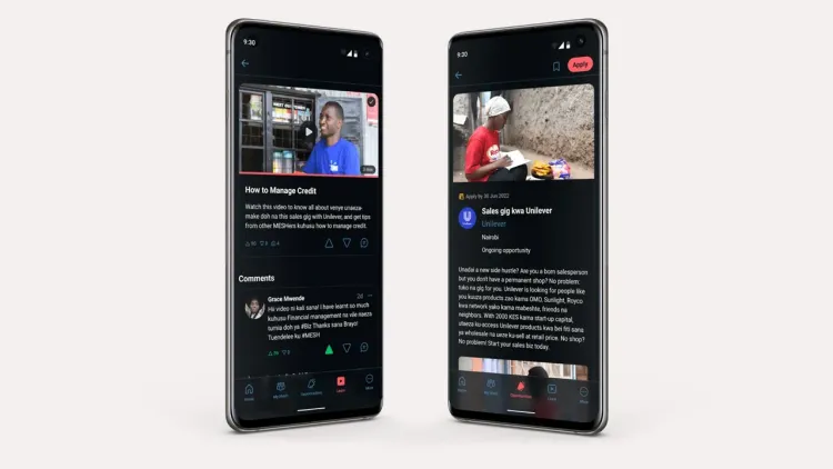 Two smartphones display YouTube videos, one indoors with a person, one outdoors.
