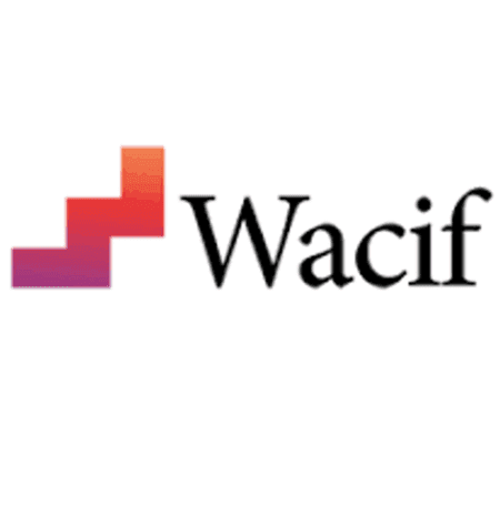 Wacif logo featuring colorful gradient steps next to the company name.